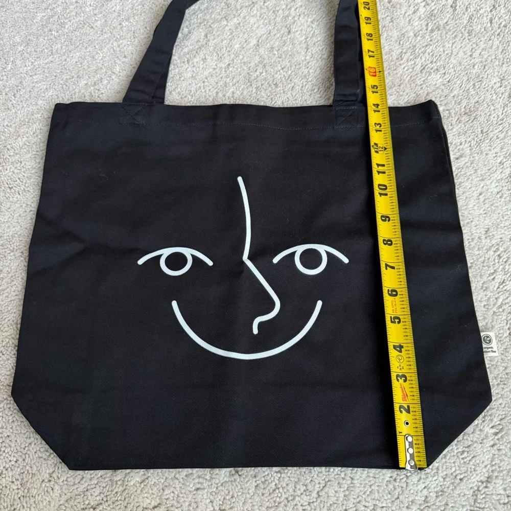 Endel Black Tote Bag with Face Design - Picture 7 of 8